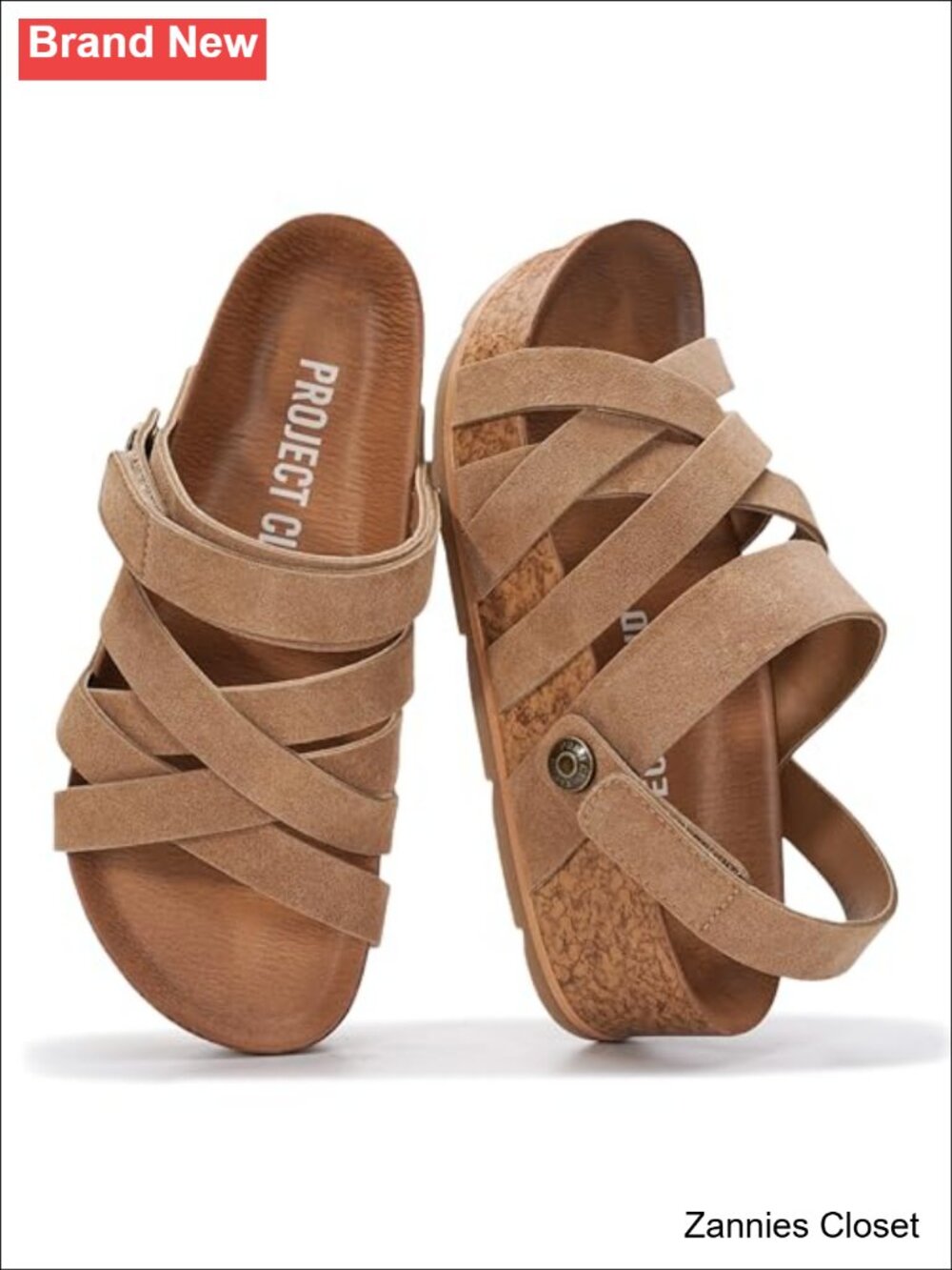 ✨ Project Cloud Genuine Leather Platform Sandals Women Pacifica Adjustable